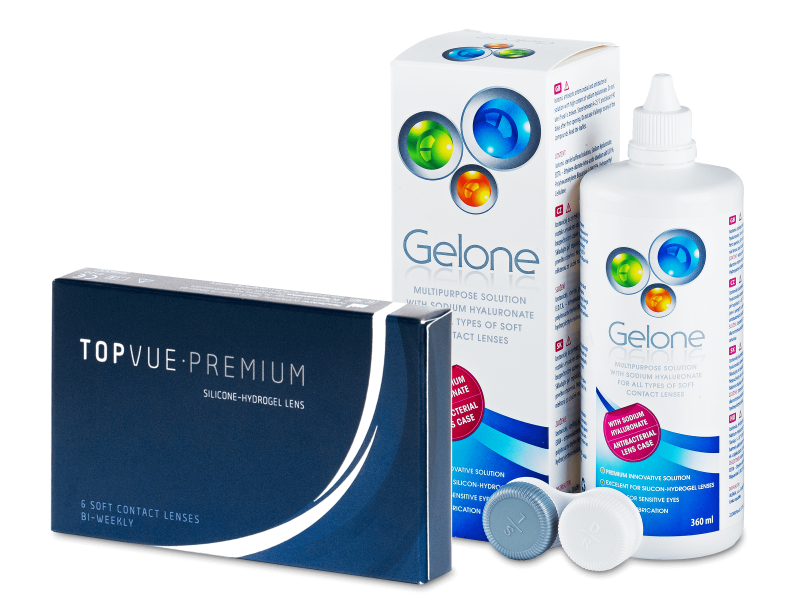 TopVue Premium (6 lenses) + Gelone Solution 360 ml