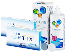 Air Optix Aqua (2x3 lenses) + Gelone Solution 360 ml